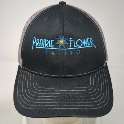 Richardson Trucker Hat Black One Size Prairie Flower Casino Mesh Snapback Logo