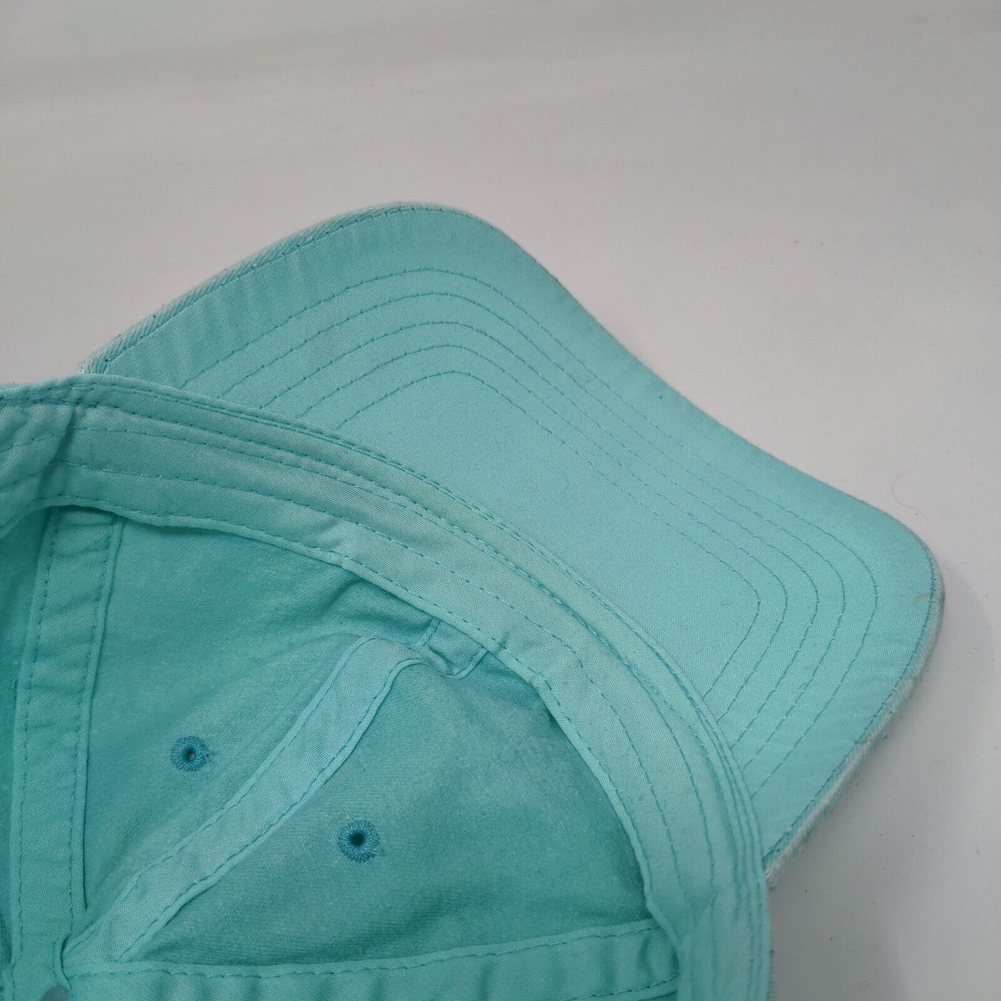 Unbranded Strapback Hat Blue Spearmint OSFM Adjustable Solid Blank