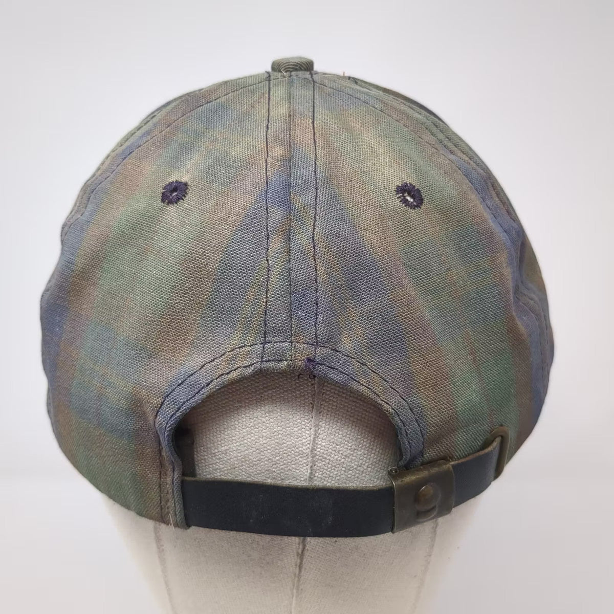 Imperial Headwear Shaker Run Golf Hat Green Blue Plaid Slideback OS Made in USA