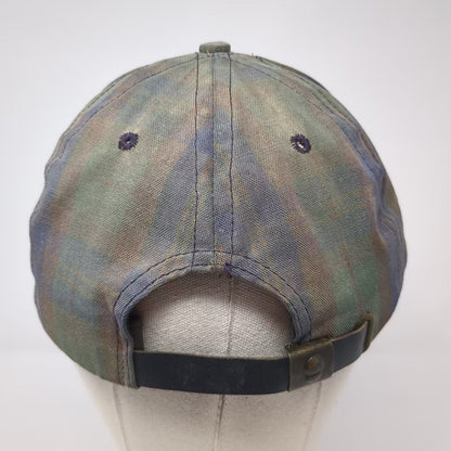 Imperial Headwear Shaker Run Golf Hat Green Blue Plaid Slideback OS Made in USA