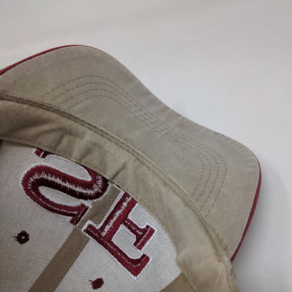 SF San Francisco Strapback Hat Tan One Size Adjustable Embroidered Vented Holes