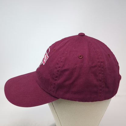 BIG Baseball Cap Red One Size Stouts Pub Shield Embroidered Cotton Slideback Hat