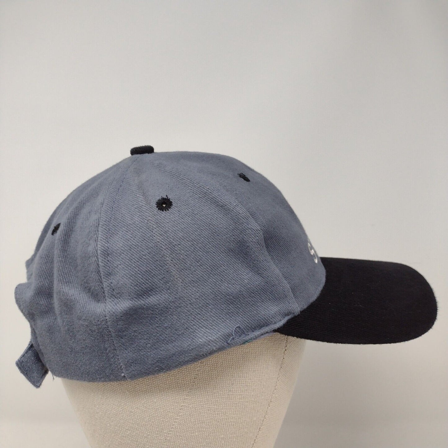 St. Maarten NA Strapback Hat Gray OSFA Colorblock Embroidered 6 Panel