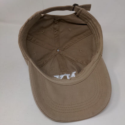 NY Slideback Hat Tan One Size Adjustable Embroidered Solid 6 Panel