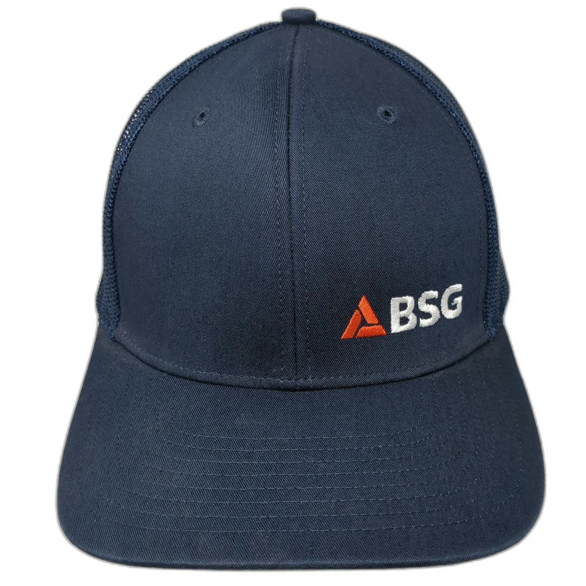 Richardson Trucker Hat Blue One Size BSG Logo Mesh Snapback 112 Structured