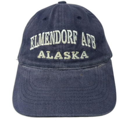 Sportsman Baseball Cap Blue Gray One Size Elmendorf AFB Alaska Slideback Hat
