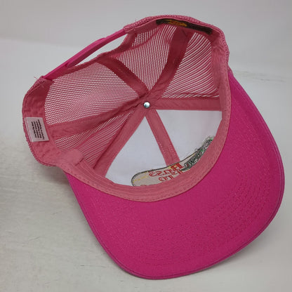 Bass Pro Shops Trucker Hat Pink One Size Mesh Snapback Bass Fish Graphic