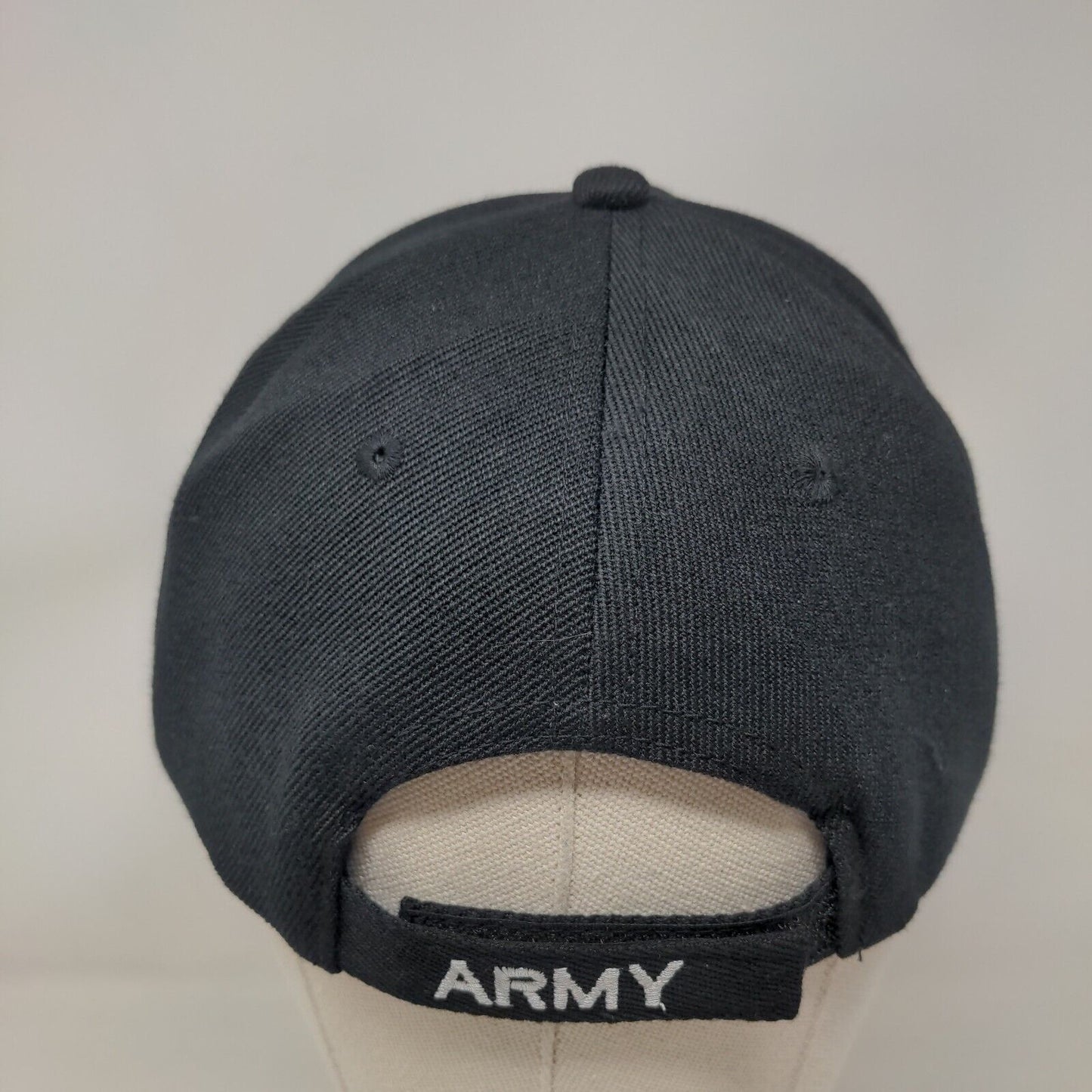 United States Army Strapback Hat Black One Size Embroidered Adjustable