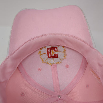Chicago Strapback Hat Pink One Size Adjustable Embroidered Patriotic 6 Panel