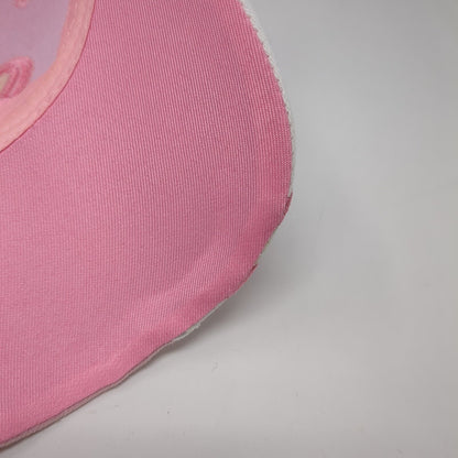 Pink Ribbon Strapback Hat Pink OSFM Embroidered Breast Cancer Awareness