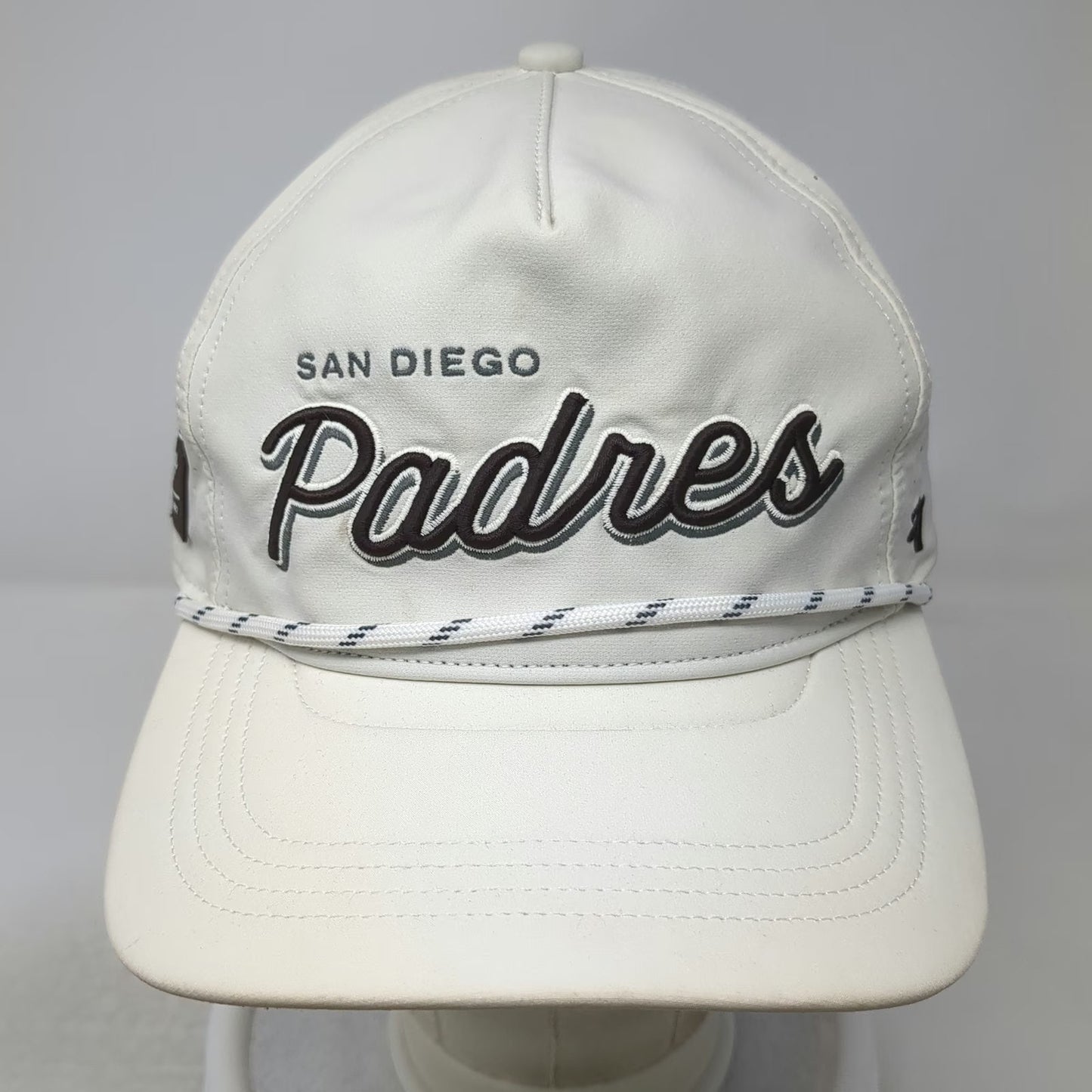 '47 San Diego Padres MLB White One Size 5 Panel Hat Rope Rawlings Perforated
