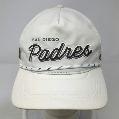 '47 San Diego Padres MLB White One Size 5 Panel Hat Rope Rawlings Perforated