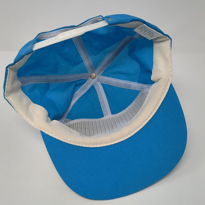 Reno Snapback Hat Blue One Size Adjustable Embroidered 6 Panel Nylon