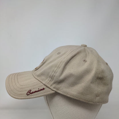 DC Cremieux Fitted Hat Tan Size L/XL Embroidered A-Flex Vented Holes 6 Panel