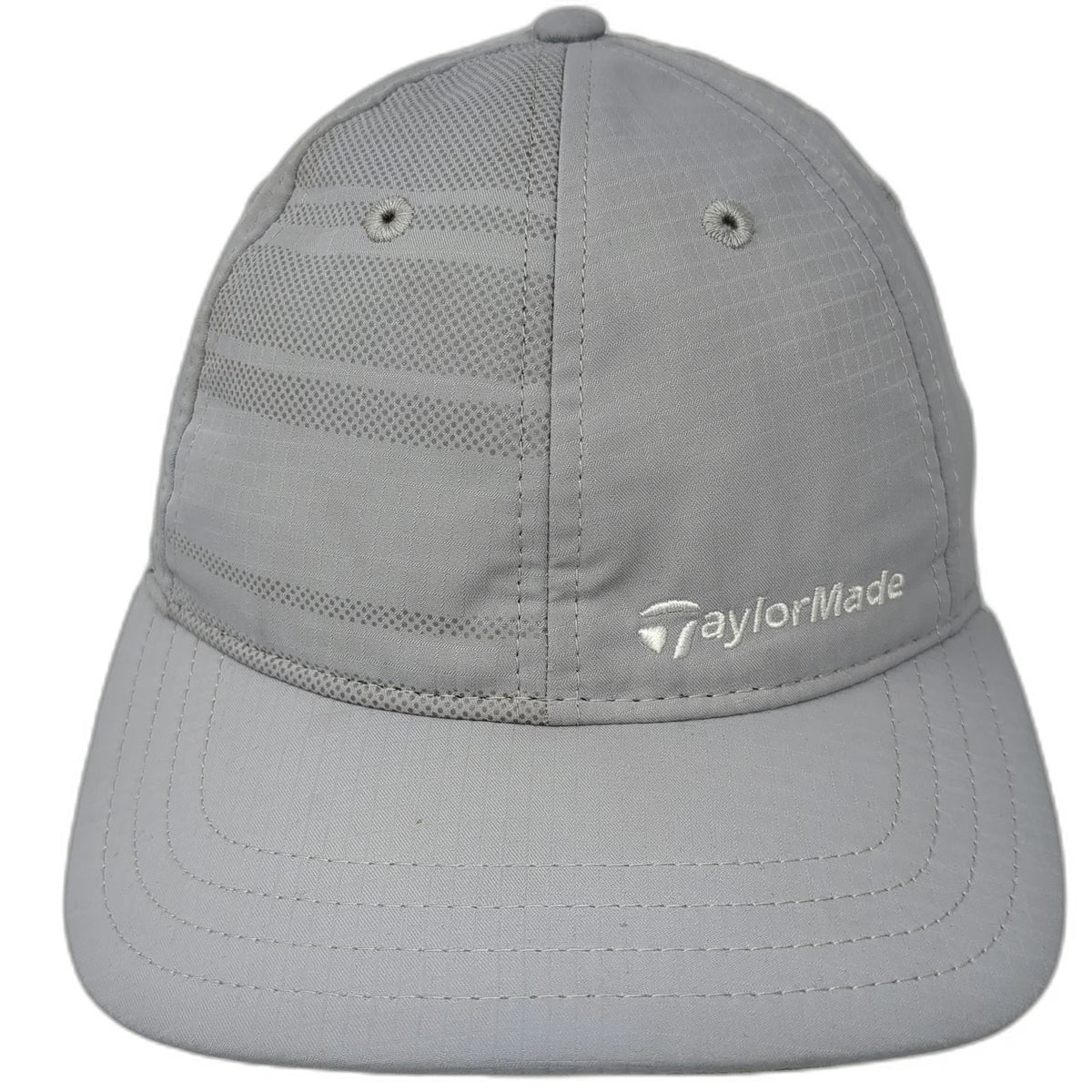 TaylorMade Baseball Cap Gray One Size Polyester Strapback Embroidered Logo Hat