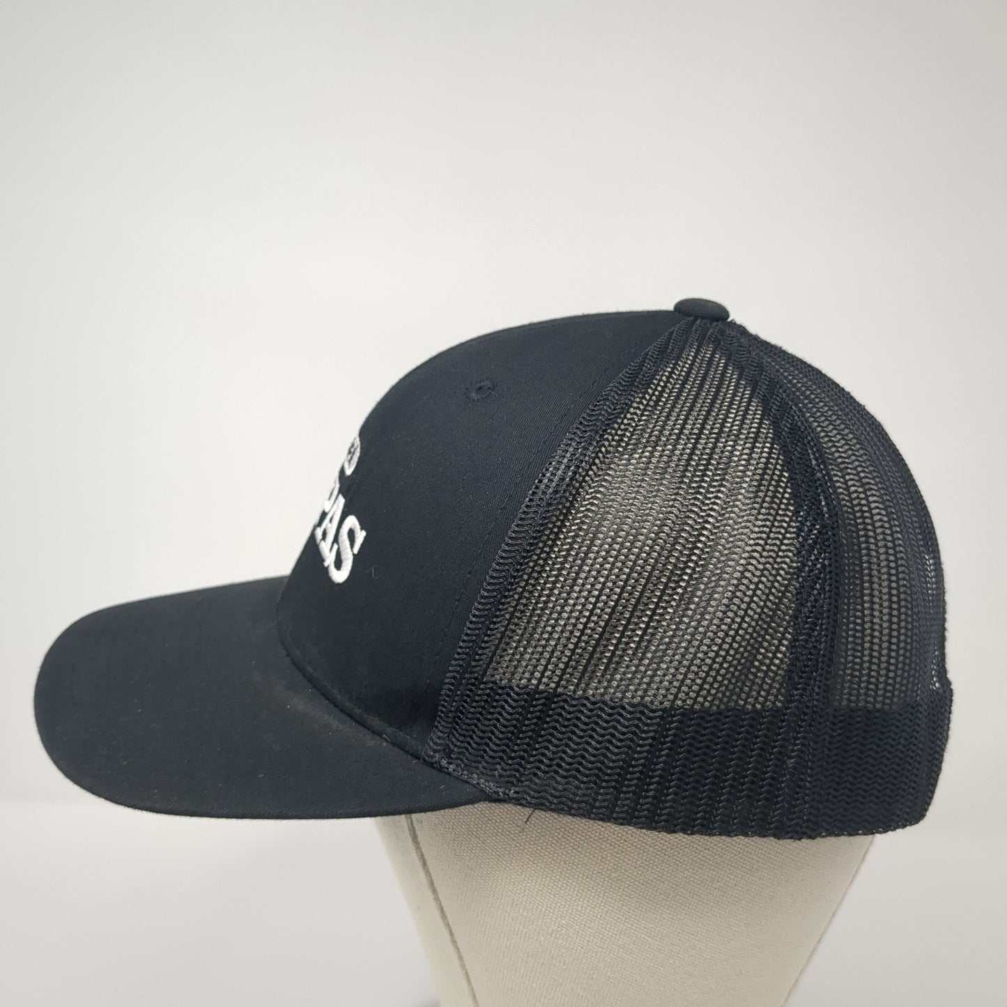 Cafe Zupas Snapback Mesh Back Trucker Hat Black One Size Solid Yupoong
