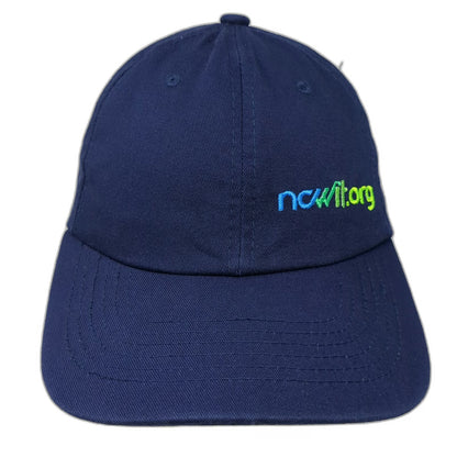 Baseball Cap Blue One Size NCWIT Logo Distressed Slideback Cotton Hat Green