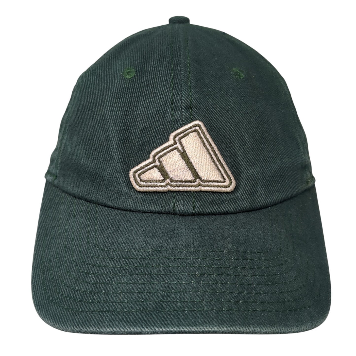 Adidas Strapback Baseball Cap Green One Size Adjustable Embroidered 6 Panel