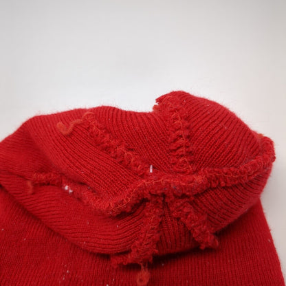 Worlds of Fun Winterfest Knit Pom Pom Beanie Hat Red One Size Fair Isle