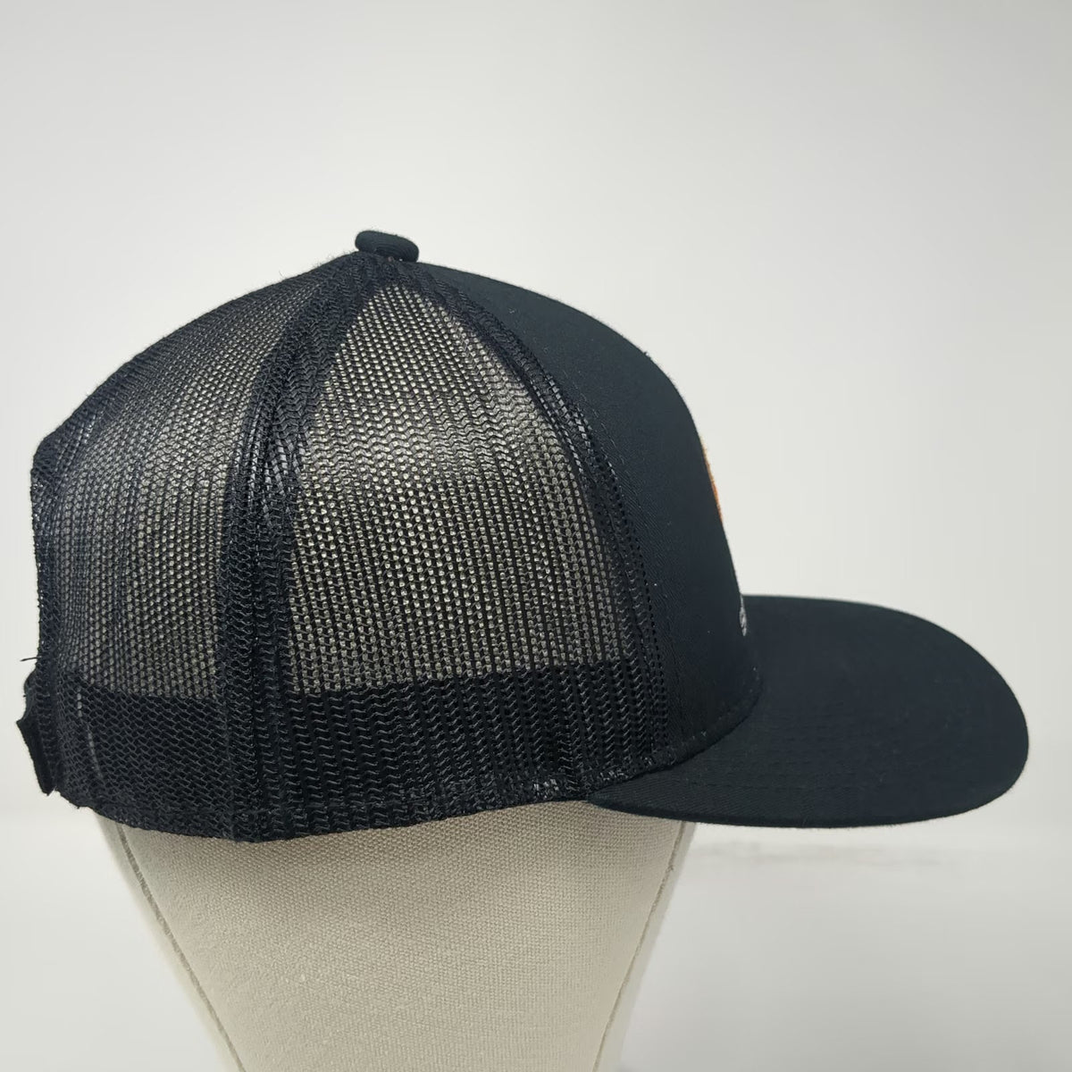 Outdoor Cap Baseball Cap Black One Size Solid Frame Orange Mesh Strapback Hat
