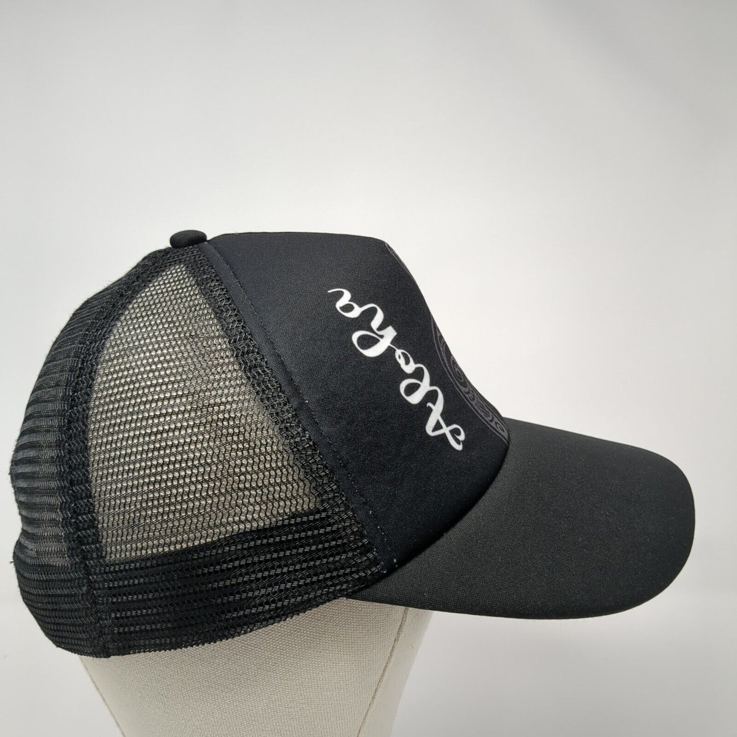 Aloha Sea Turtle Snapback Trucker Hat Black One Size Mesh Back Solid