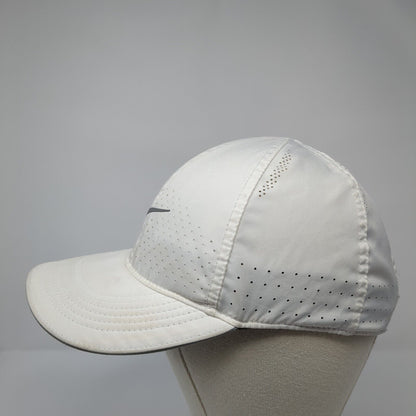 Nike Strapback Hat White One Size Adjustable Featherlight Dri-Fit Polyester
