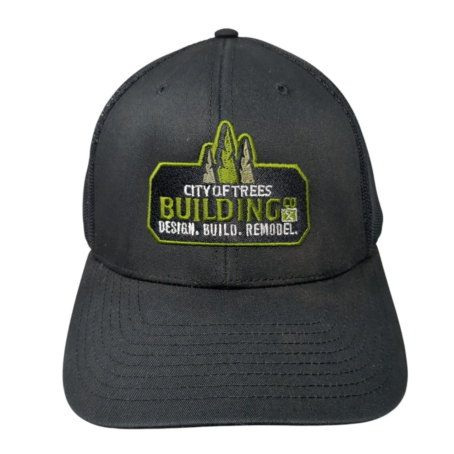 City of Trees Building Co Design Build Remodel Trucker Hat Black OS Mesh Back