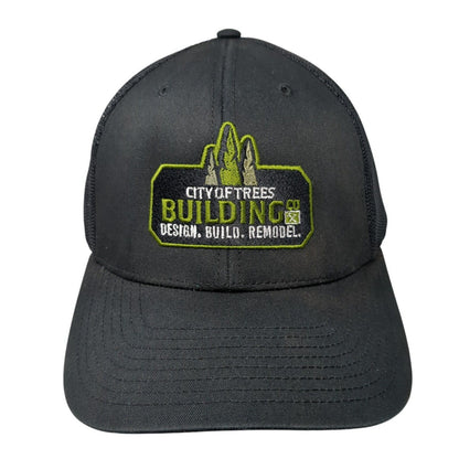 City of Trees Building Co Design Build Remodel Trucker Hat Black OS Mesh Back