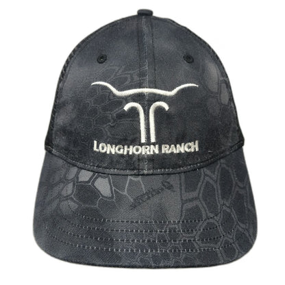 Richardson Trucker Hat Black L Longhorn Ranch Camo Mesh Snapback 111P Hat