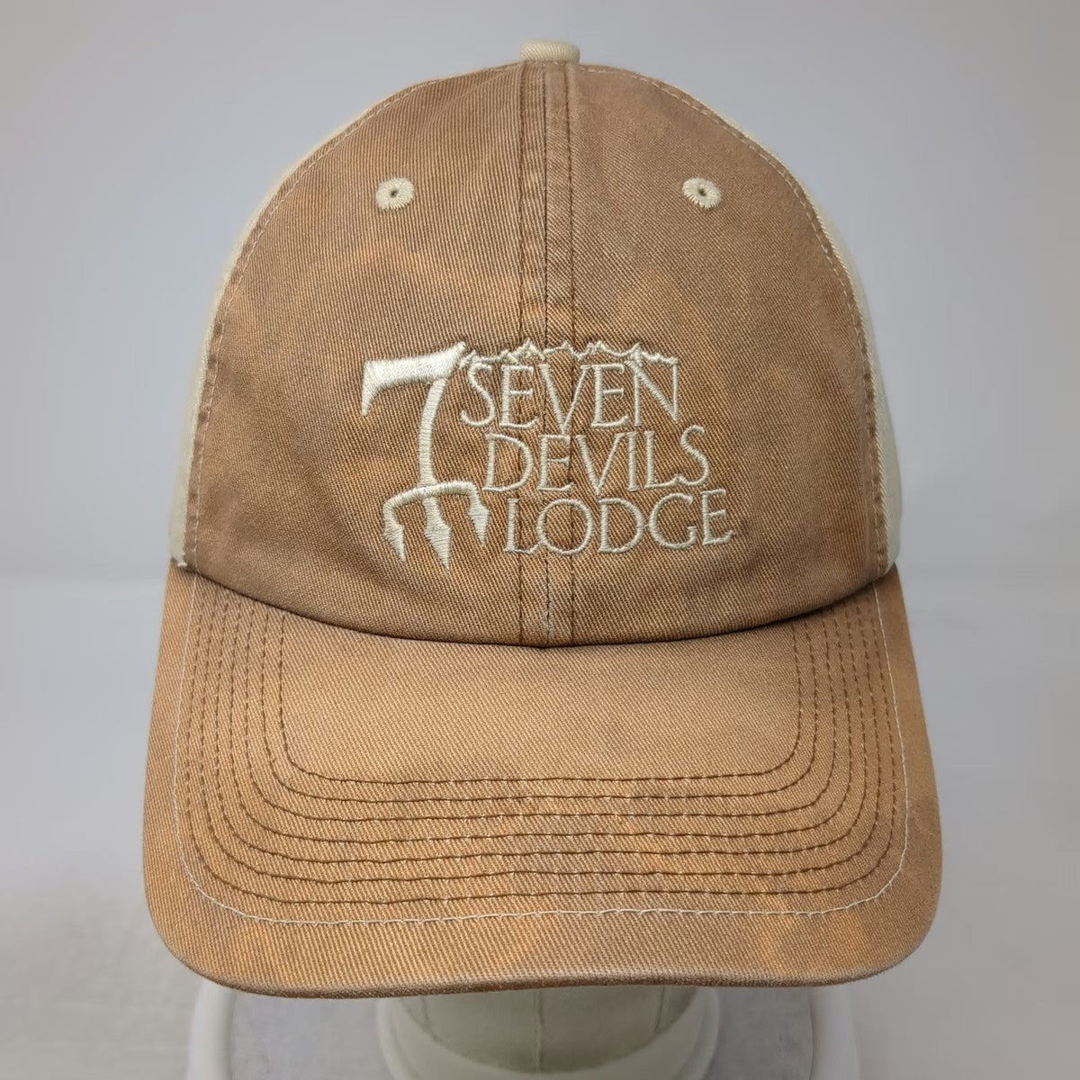 Fahrenheit Baseball Cap Brown One Size Seven Devils Lodge Guest Ranch Hat Cotton