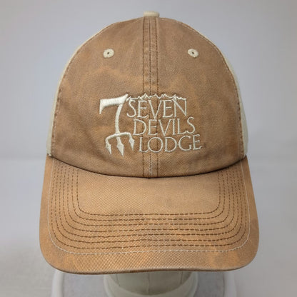 Fahrenheit Baseball Cap Brown One Size Seven Devils Lodge Guest Ranch Hat Cotton