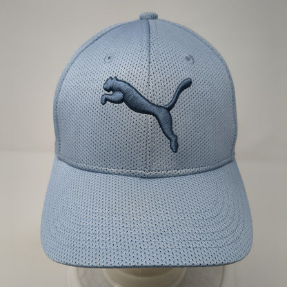 PUMA Fitted Hat Blue One Size Stretch Lightweight Embroidered Breathable
