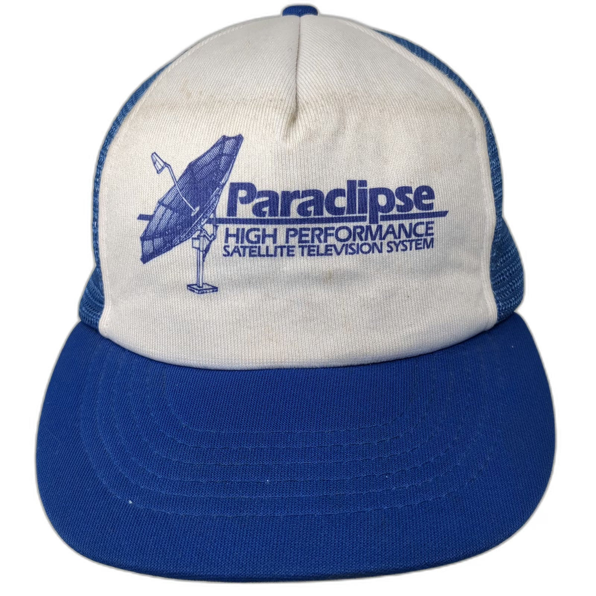 Kap.II Trucker Hat Blue One Size Paraclipse Satellite TV System Mesh Snapback