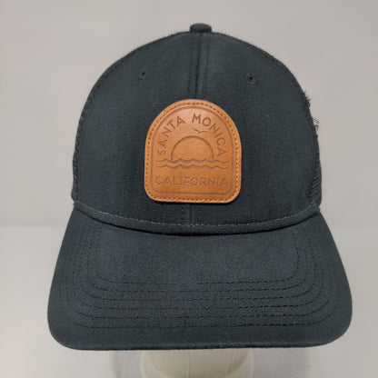 Santa Monica California Snapback Trucker Hat Black One Size Mesh Back