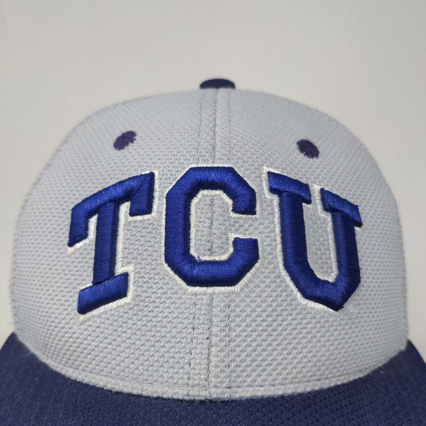 Zephyr Z Fit Men's Hat Gray Blue Size S TCU Horned Frogs Texas Christian
