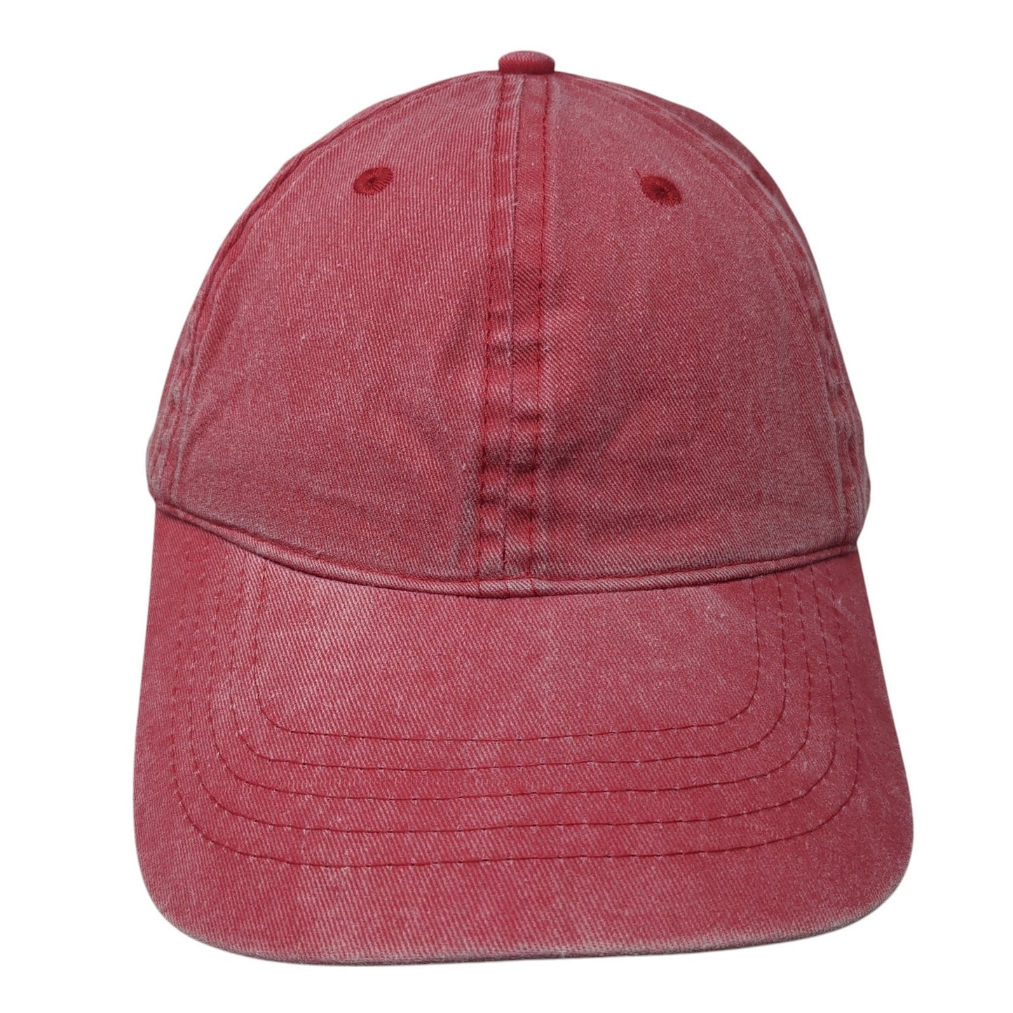 Unbranded Strapback Baseball Cap Red One Size Adjustable 6 Panel Blank