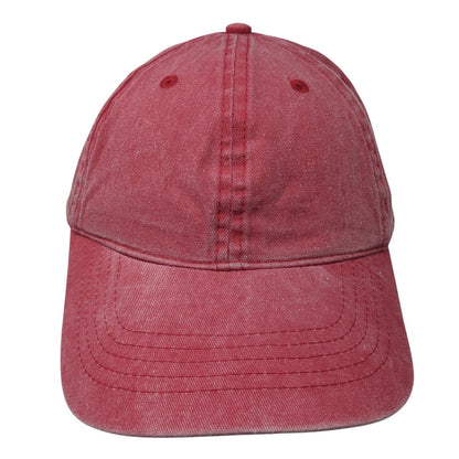 Unbranded Strapback Baseball Cap Red One Size Adjustable 6 Panel Blank