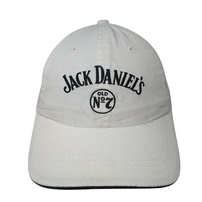 Jack Daniel's Old No.7 Strapback Hat White One Size Adjustable Embroidered
