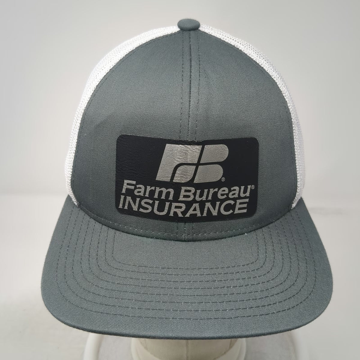 Pacific Headwear Snapback Gray One Size Farm Bureau Insurance Mesh Trucker Hat