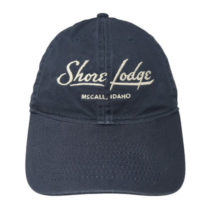 Shore Lodge Slideback Hat Blue One Size McCall Idaho Legacy 6 Panel