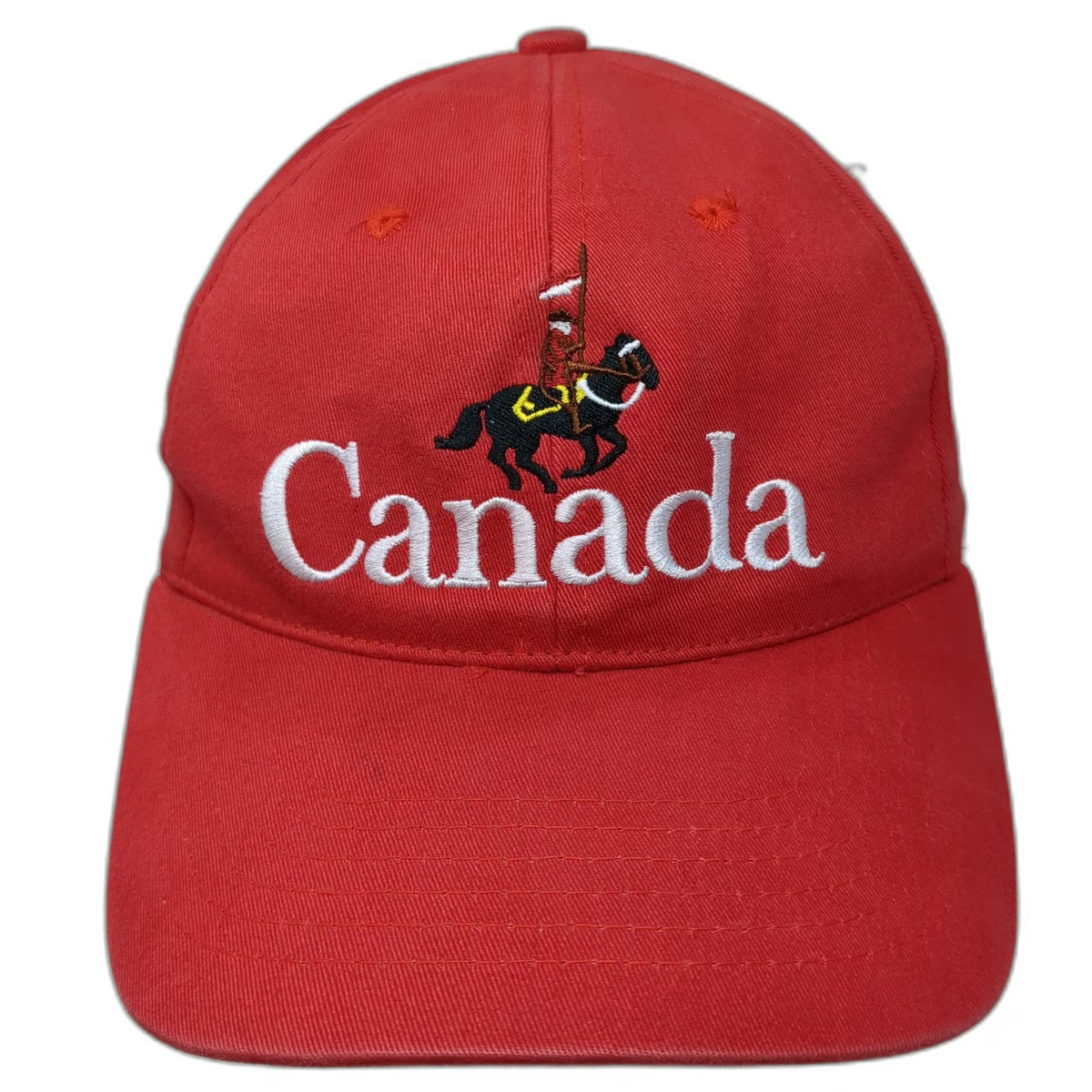 RCMP Elite Baseball Cap Red White One Size Canada Mountie Horse Embroidery Hat