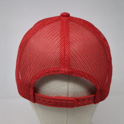 YB Snapback Mesh Back Trucker Hat Red OSFA Solid The Classics Yupoong