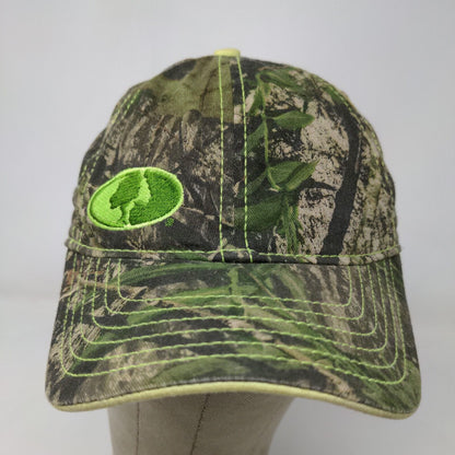 Signatures Men's Mossy Oak Camo Slideback Hat Green Adjustable Embroidered Logo