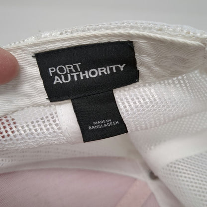 Port Authority Trucker Hat Orange One Size Tates Rents Patch Mesh Snapback Cap