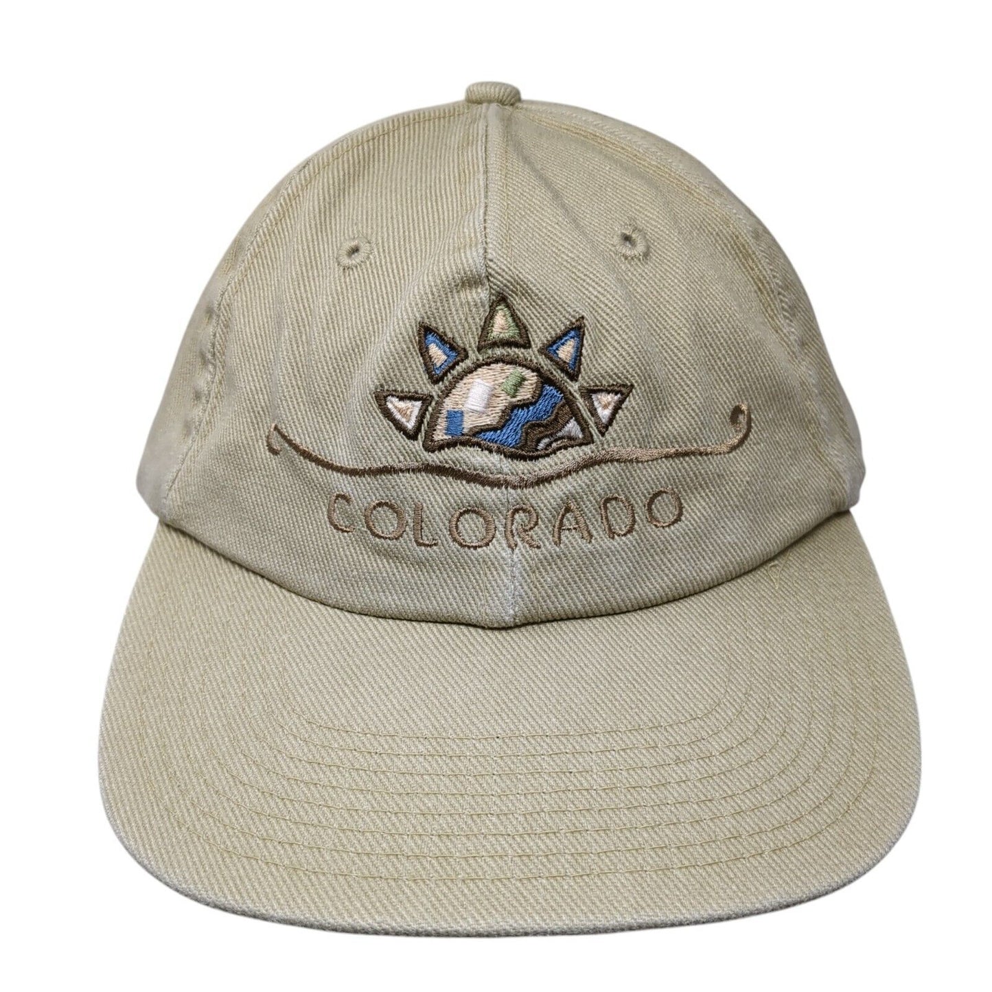 Colorado Slideback Hat Tan One Size Adjustable Embroidered Fahrenheit