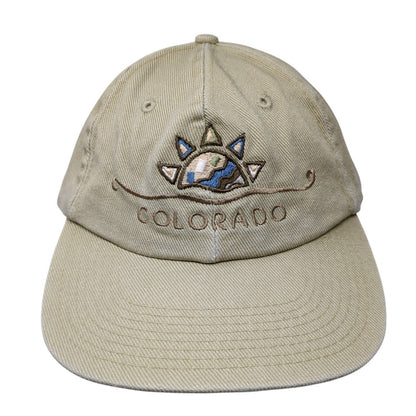 Colorado Slideback Hat Tan One Size Adjustable Embroidered Fahrenheit