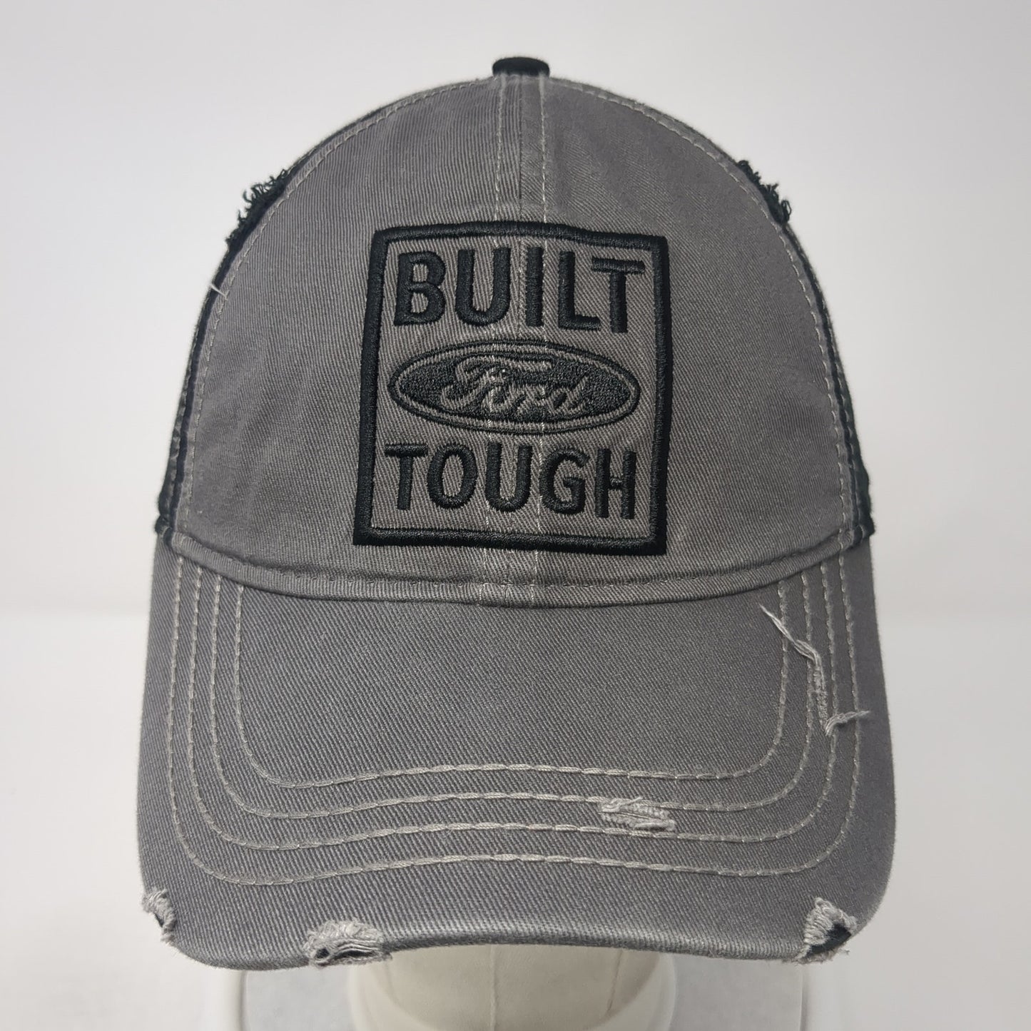 Built Ford Tough Strapback Hat Gray One Size Adjustable Colorblock