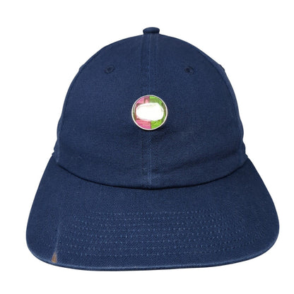Adidas Slideback Hat Blue One Size Adjustable Embroidered Trefoil 6 Panel