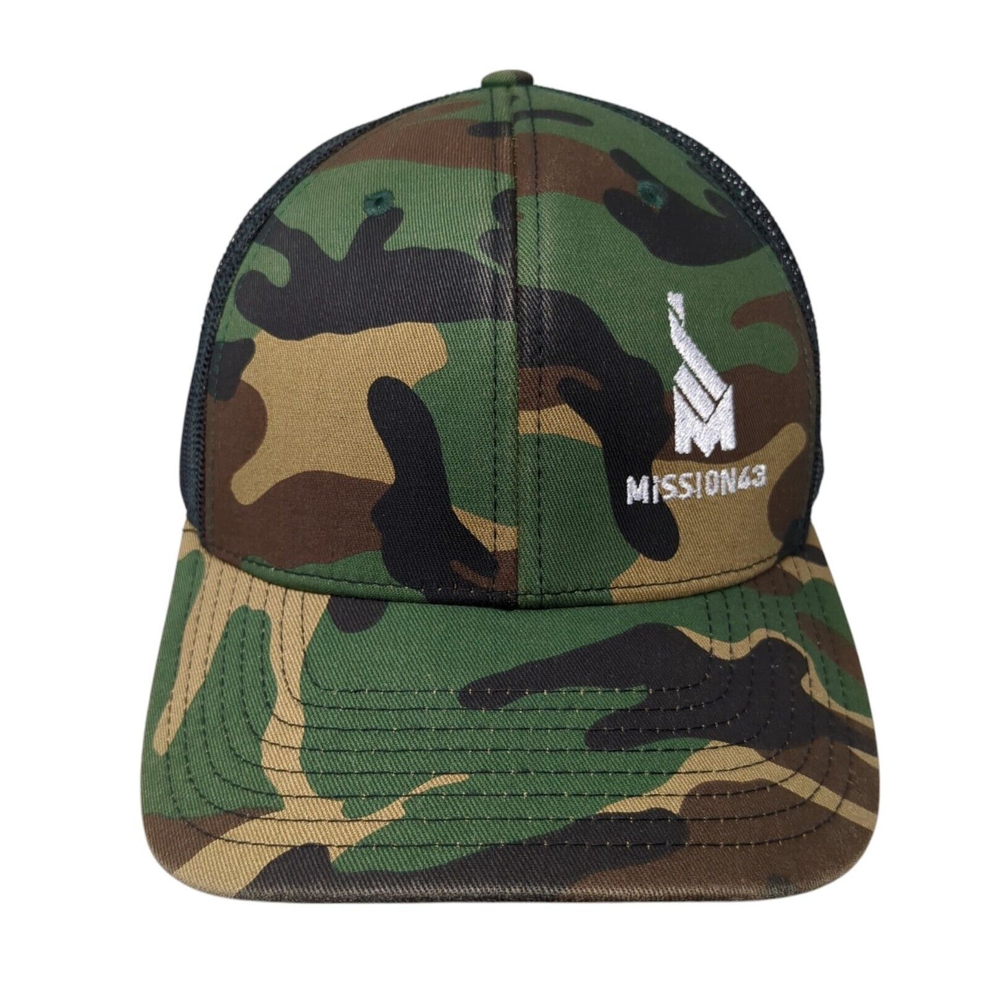 Mission43 Snapback Mesh Back Trucker Hat Camo One Size Richardson