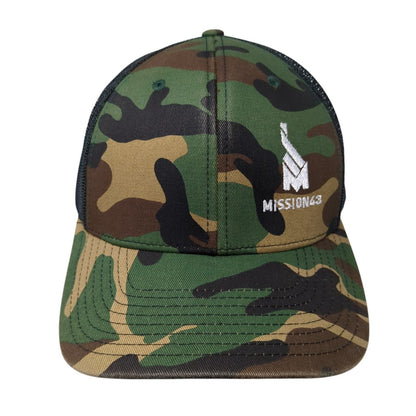 Mission43 Snapback Mesh Back Trucker Hat Camo One Size Richardson